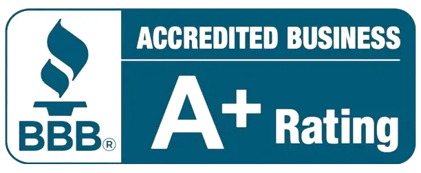 Better Business Bureau A+ rating graphic