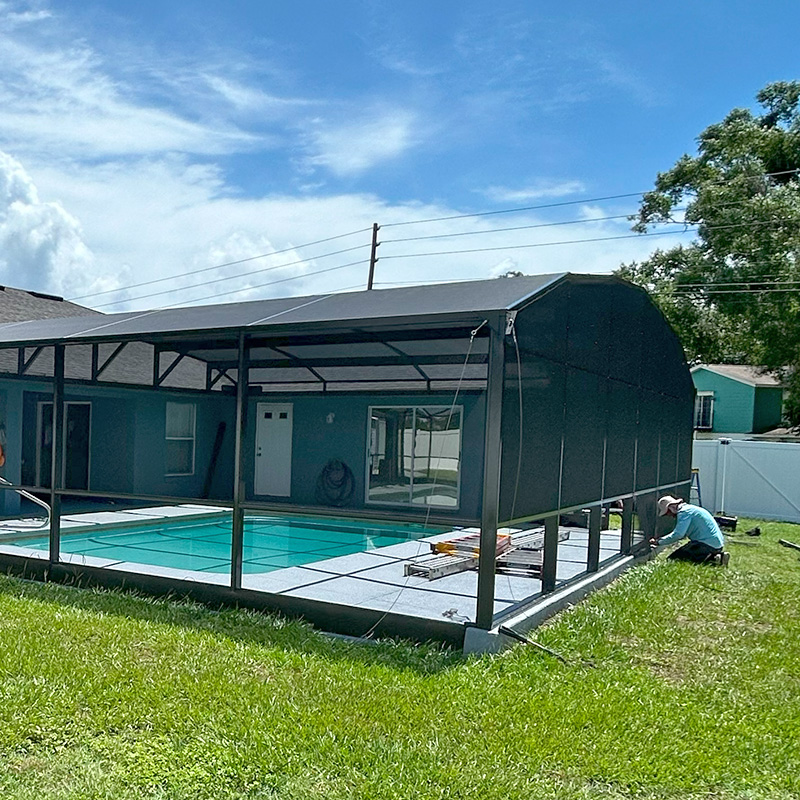 Step 3 our the process installation of a pool enclosure. Front lanai installation review. Screen enclosures. Screening a lanai. Screen enclosures near me. Sunrooms Orlando Florida. Poop Lanai. Sunroom Orlando fl. Lanai Patio enclosure. Patio enclosure suppliers. Patio cover with screen. Pool enclosure florida. patio cover screen. florida screened in porch. screen patio covers. pool screen enclosures florida. screen pool enclosures florida. patio screen enclosures near me. florida porches