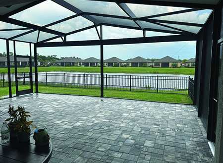 Inside view of screen enclosure combo in Kissimmee.