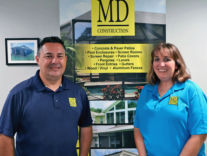 Marcos and Megan at MD Construction.