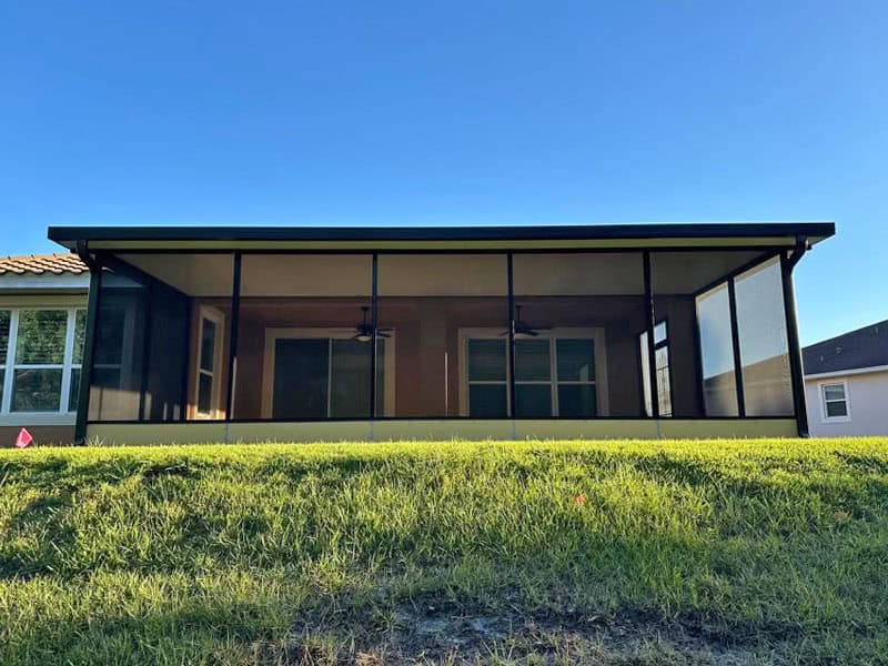 Front view of screen room after transformation in Poinciana, Fl.