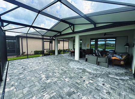 Inside view of screen enclosure combo.