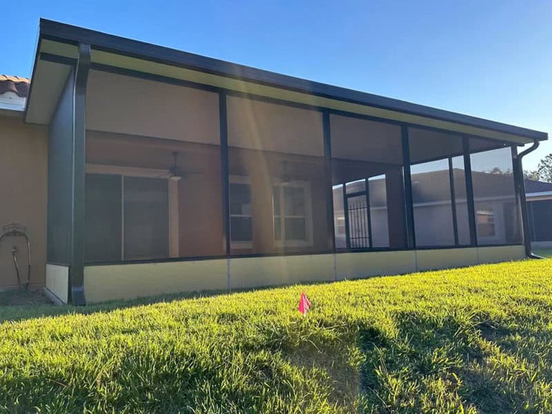 Side view of screen room after transformation in Poinciana, Fl.