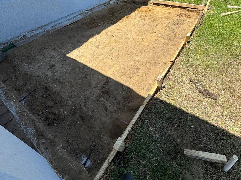 Concrete form before the concrete was poured