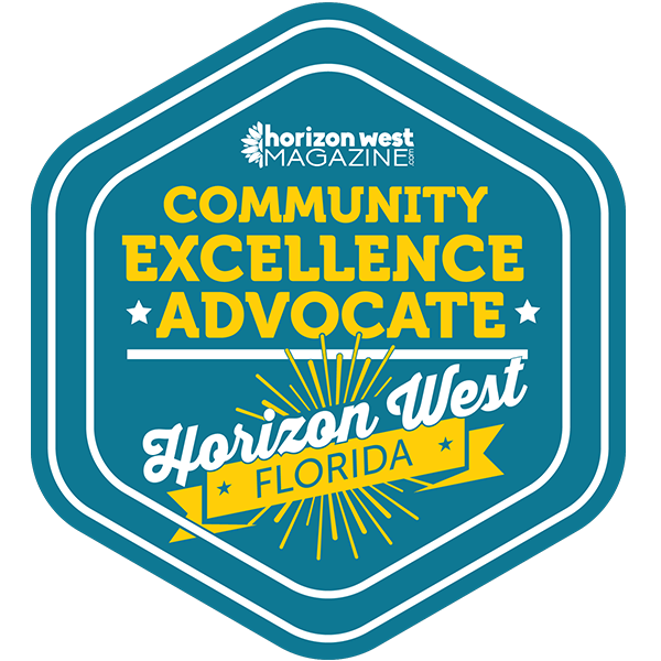 Horizon West Community Excellence Advocate badge for MD Construction's participants with the communities in Horizon West, Florida.