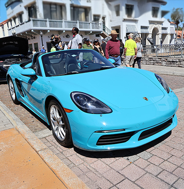 Solivita annual car show Porsche 718 Boxter S on display. MD construction sponsoring this annual car show as a red corporate sponsor.