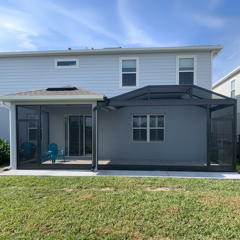 Screen back patio and screen enclosure extension in Clermont Florida by MD Construction LLC.