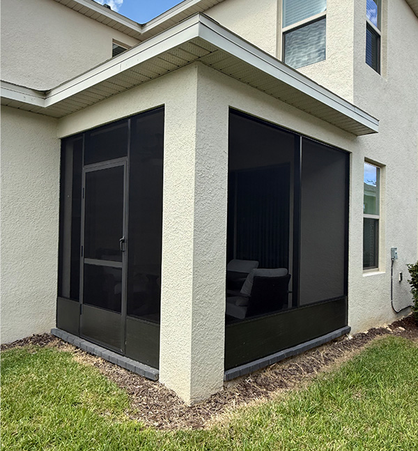 Screened lanai installation in Winter Garden, FL by MD Construction, LLC.