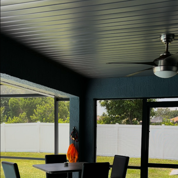 Ceiling after panels installed by MD Construction installed in Lakeland, Florida.