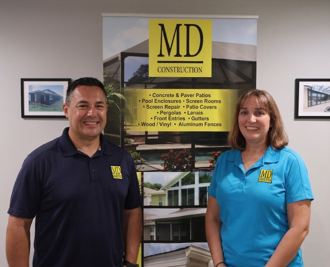 Marcos and Megan DaVila the owners of MD Construction in Winter Haven, FL.