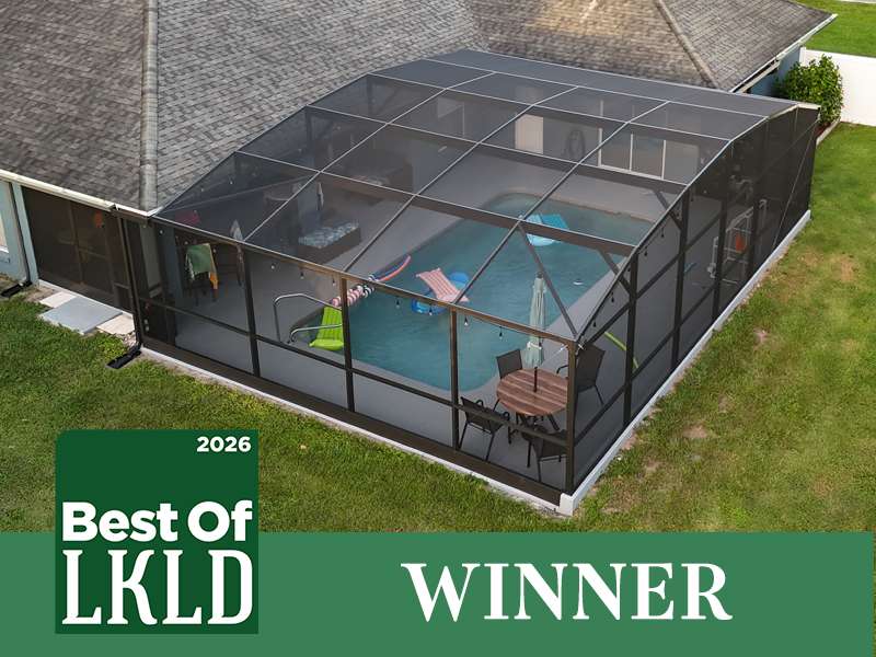 Best of LKLD Winner 2026 - Pool Enclosure installed in Lakeland, FL.