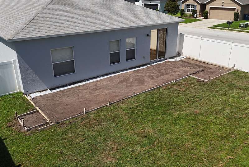 Side view of concrete form in Auburndale.